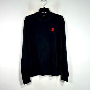 Diesel Logo Long Sleeve Sweater, Men's Size XL - Black/Red